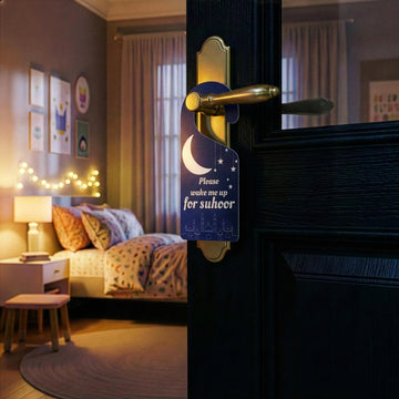 Wake Me Up For Suhoor Door Hanger – Ramadan Kids Room Sign