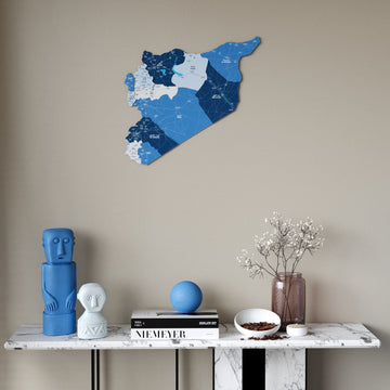 Syrian Wooden Wall Map 3D Wood Art Decor