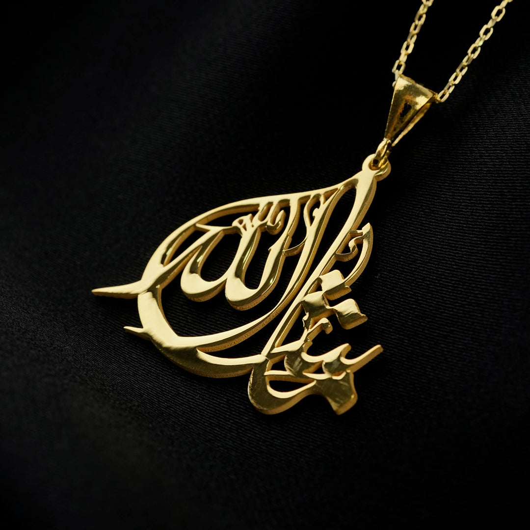 Mashallah Diwani necklace, 18K gold plated