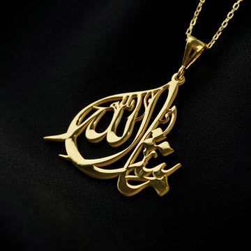 Mashallah Diwani necklace, 18K gold plated