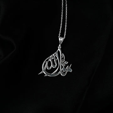 Mashallah Diwani necklace, polished silver