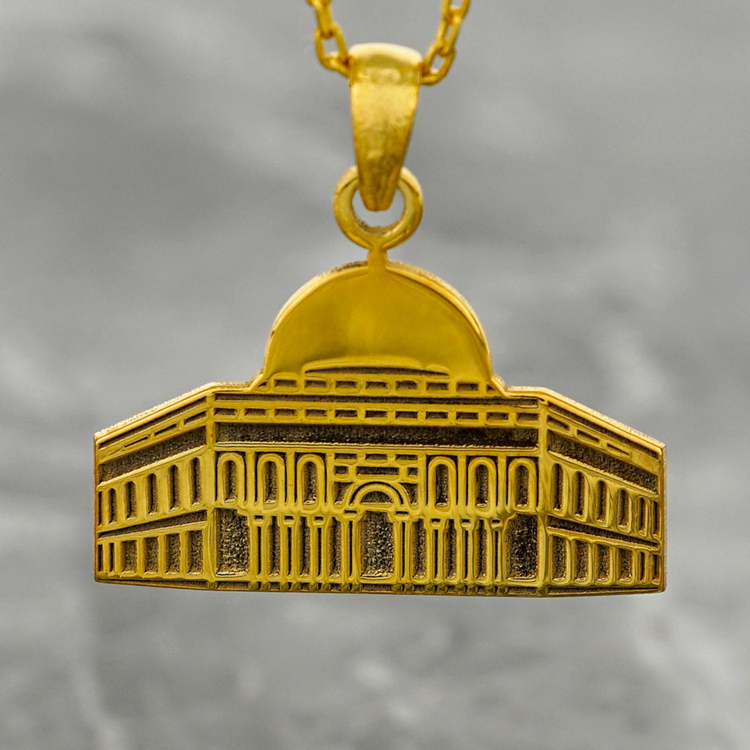 the-dome-of-the-rock-islamic-necklace-masjid-al-aqsa-18k-gold-plated-silver-pendant-stylish-islamic-pendant-for-eid-islamicwallartstore