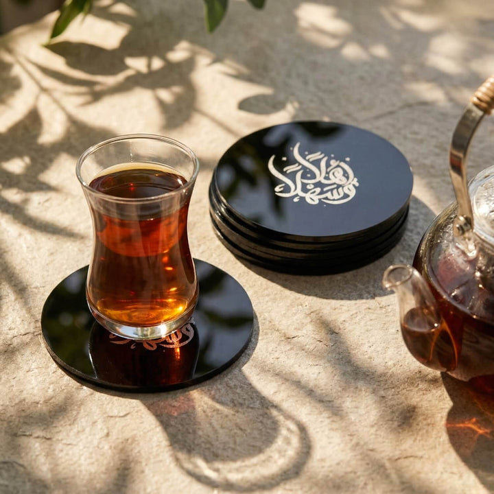 Modern Islamic Acrylic Coasters – Ramadan Table Decor