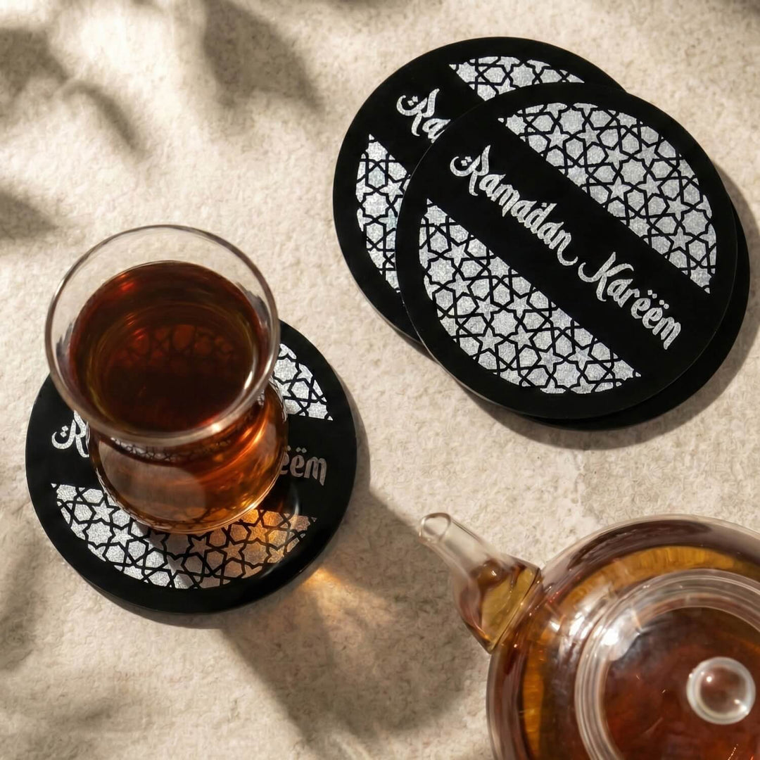 Modern Islamic Acrylic Coasters – Ramadan Table Decor