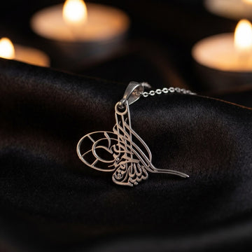 Collier Tughra Bismillah - Pendentif en argent sterling 925