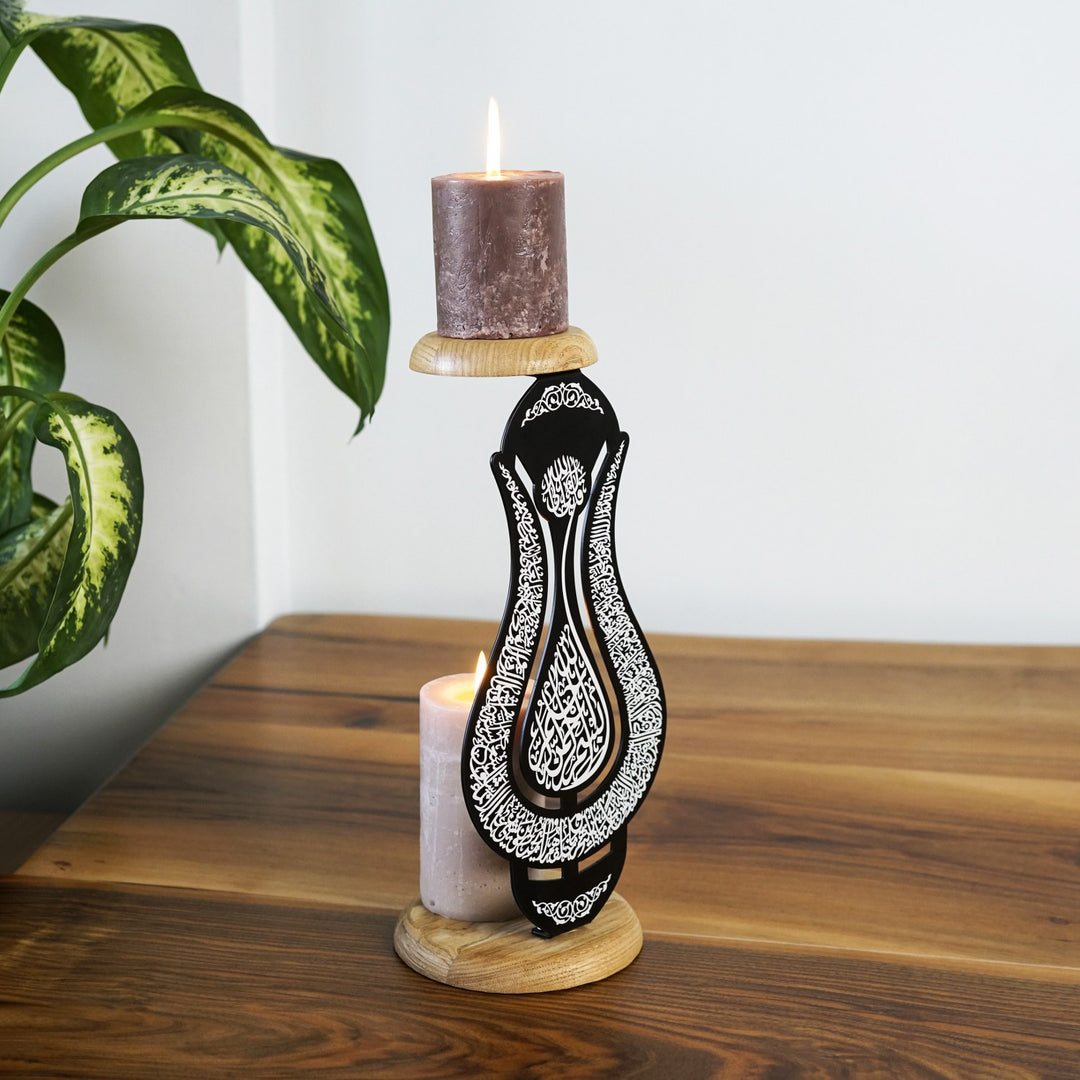 tulip-shaped-ayatul-kursi-islamic-candle-holder-black-elegant-islamic-artistry-islamicwallartstore