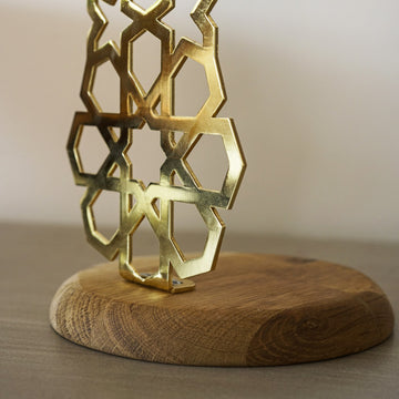 two-candle-holder-geometric-design-shiny-gold-islamicwallartstore
