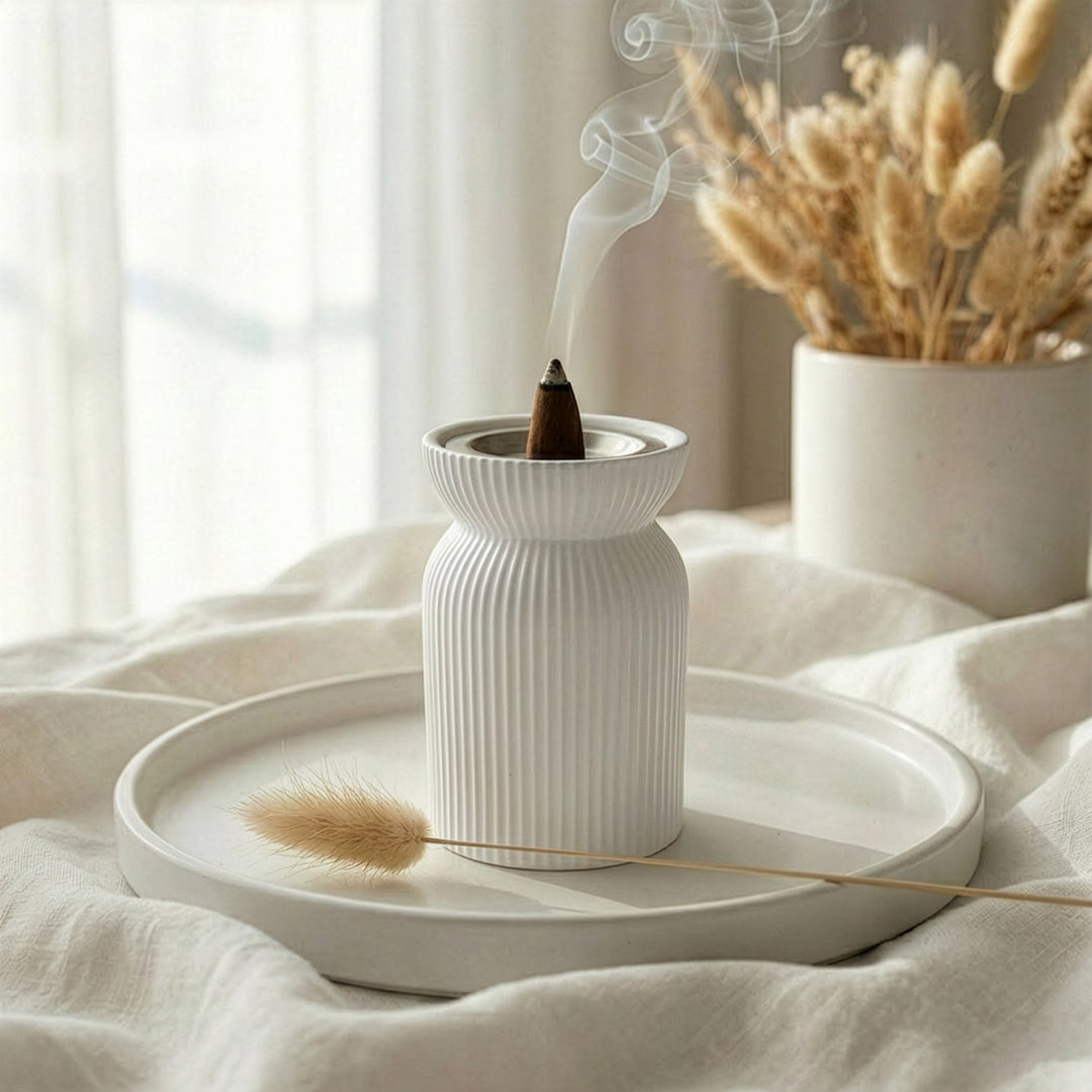 Modern Tiered Stone Mabkhara (Set of 3) – Minimalist Incense Burners