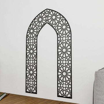 Wooden Mihrab for Your Prayer Room - Islamic Wall Art | 12 - Pointed Star - Islamic Wall Art Store