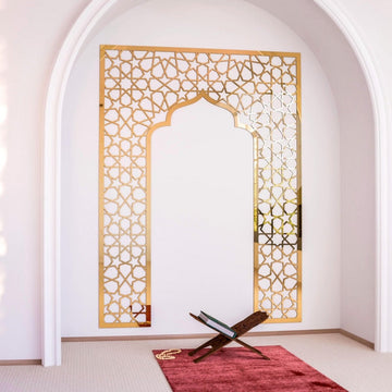 Wooden Mihrab Prayer Room Decor - Spiritual Islamic Wall Arts for Home - Islamic Wall Art Store
