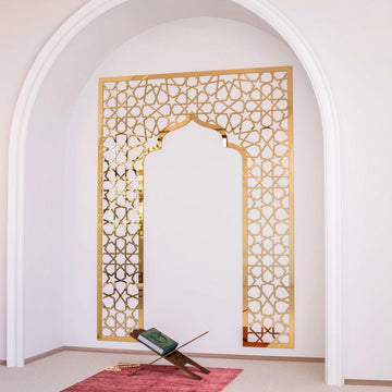 Wooden Mihrab Prayer Room Decor - Spiritual Islamic Wall Arts for Home - Islamic Wall Art Store