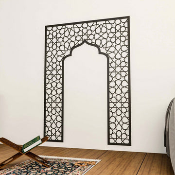 Wooden Mihrab Prayer Room Decor - Spiritual Islamic Wall Arts for Home - Islamic Wall Art Store