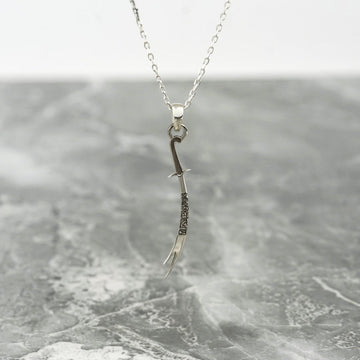 Zulfiqar Sword Necklace, Muslim Jewelry - 925 Silver Islamic Pendant - Islamic Wall Art Store