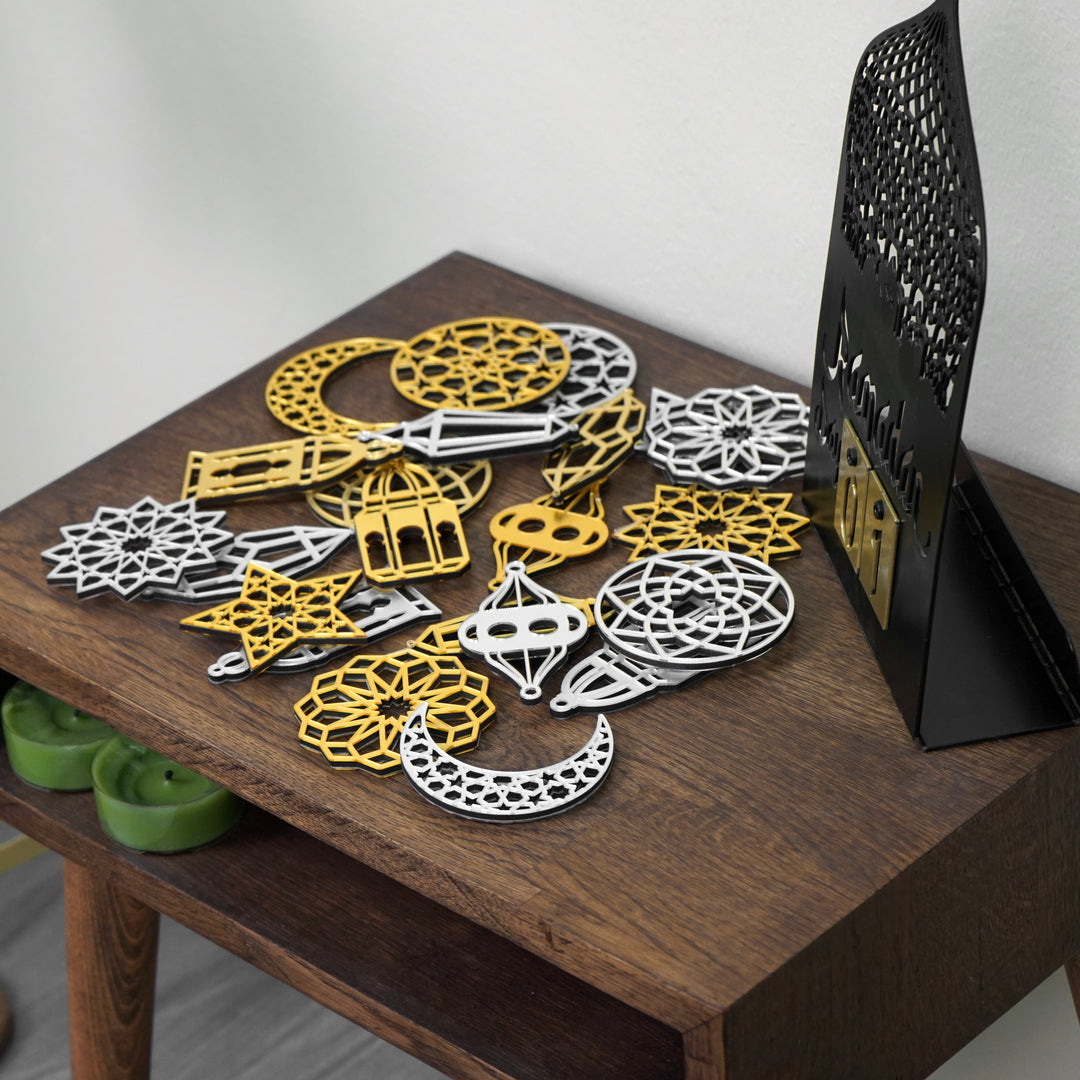 Ramadan Ornaments, Eid Decoration Islamic Wall Art - 22 Pieces Islamic Gift