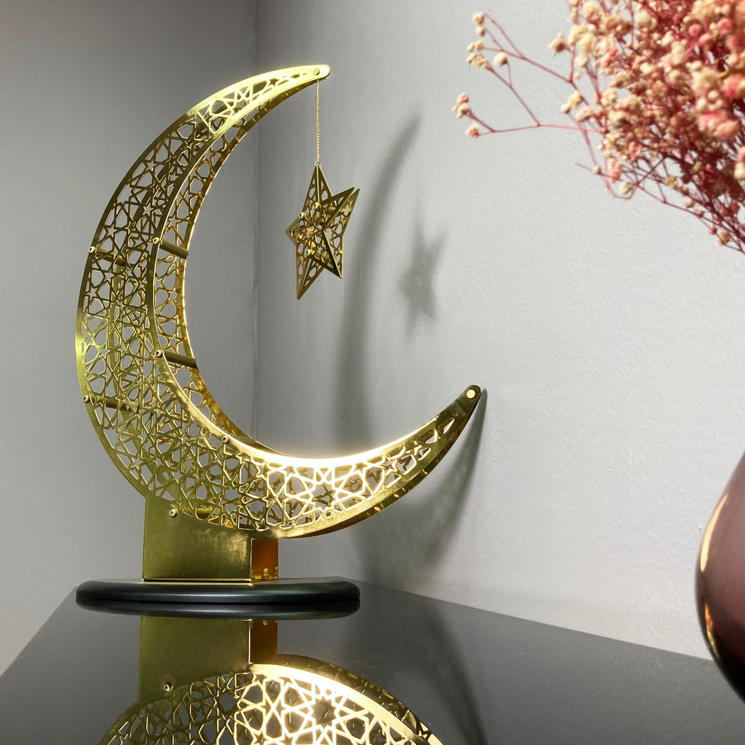 Lampe lune croissant célèbre pour Ramadan Eid Mauritius