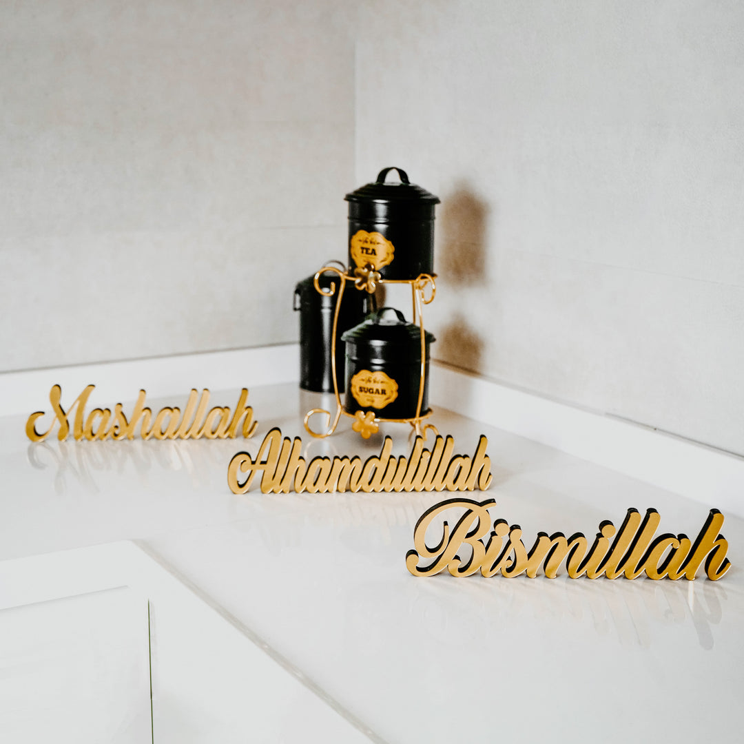 Décors de table Bismillah, Alhamdulillah, MashAllah