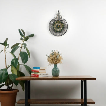 Allah (SWT) Name Islamic Wall Clock With Arabic Numbers - Islamic Wall Art Store