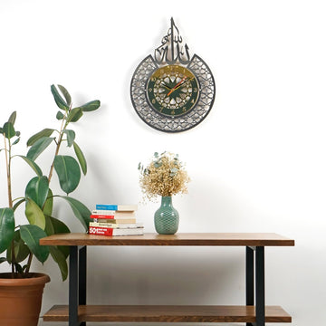 Allah (SWT) name Islamic Wall Clock With Latin Numbers - Islamic Wall Art Store