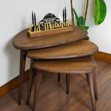 Eid Mubarak with Hagia Sophia & Mosque Islamic Gift Table Art - Islamic Wall Art Store