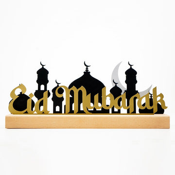 Eid Mubarak with Hagia Sophia & Mosque Islamic Gift Table Art - Islamic Wall Art Store