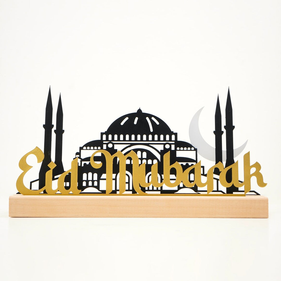 Eid Mubarak avec Hagia Sophia & Mosquée Décoration de table islamique
