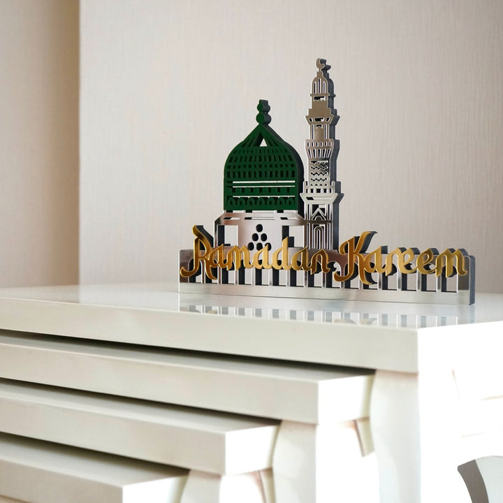 Ramadan Kareem Masjid-An Nabawi Wooden Islamic Gift Table Decor