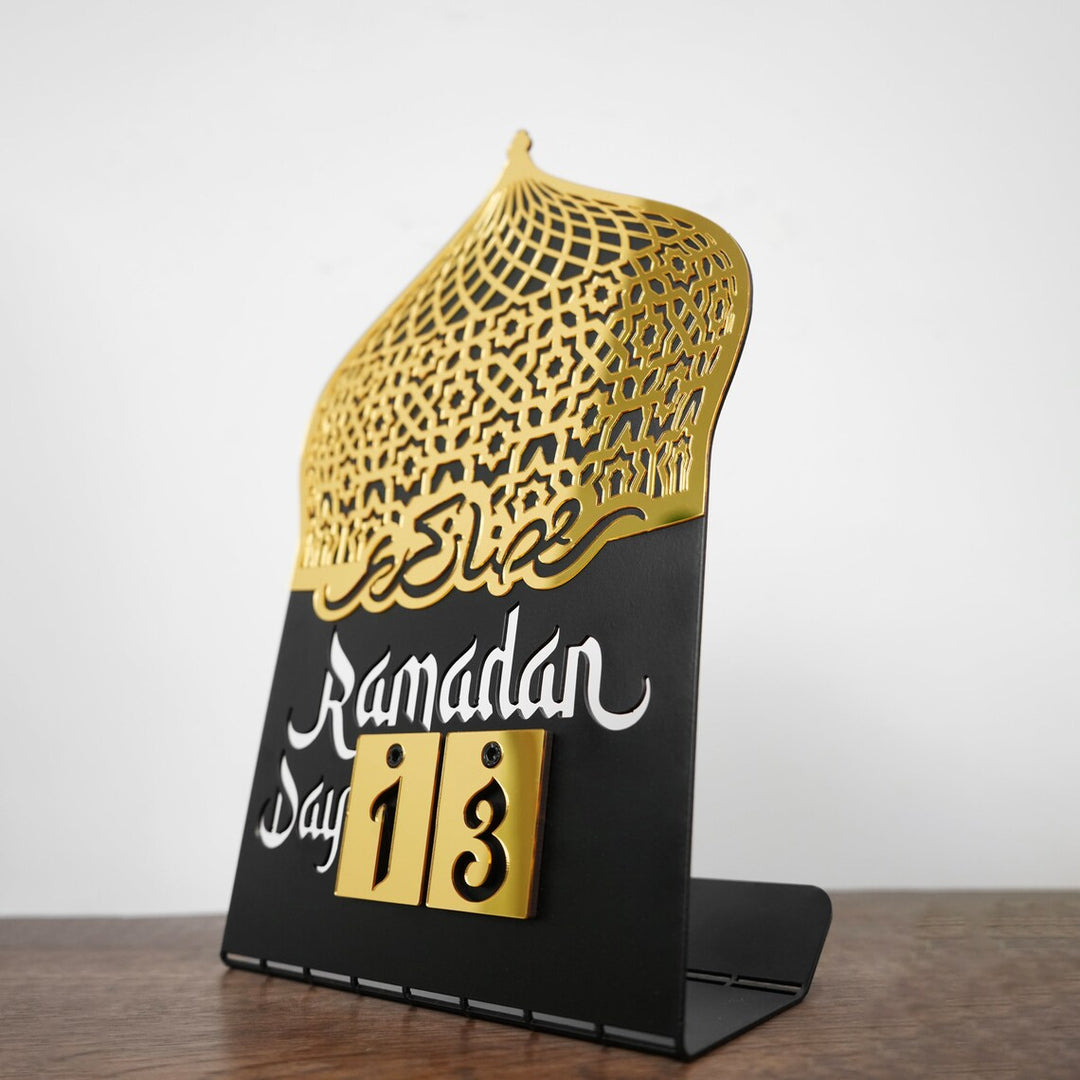 Ramadan Calendar Metal Acrylic Islamic Table Decor - Islamic Gift