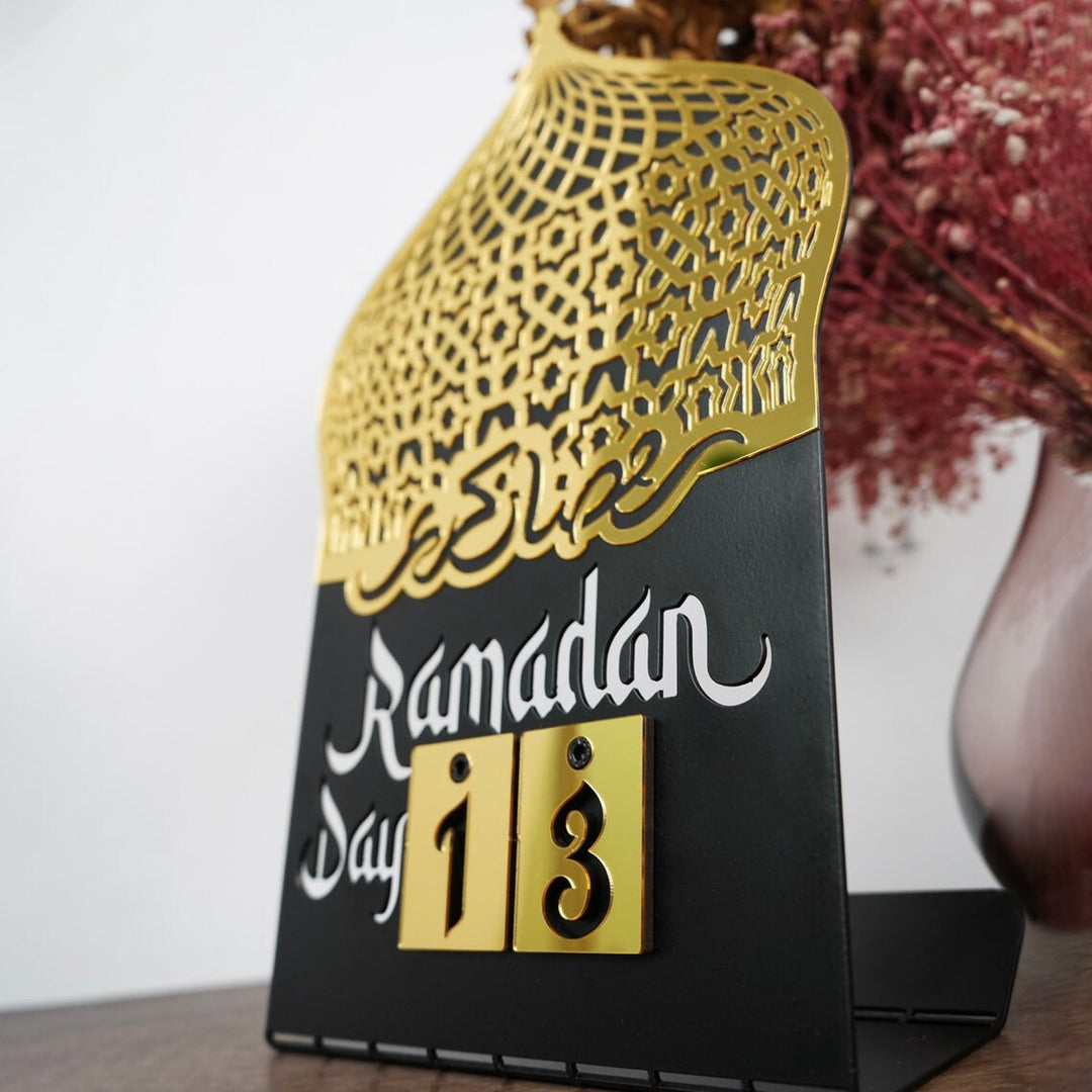 Ramadan-Kalender Ramadan-Tischdekoration aus Metall und Acryl