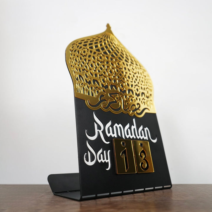 Calendrier Ramadan Décor de Table Ramadan Métal et Acrylique