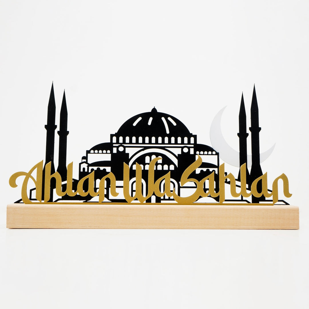 Ahlan Wa Sahlan Hagia Sophia et mosquée Art islamique Décor de table 