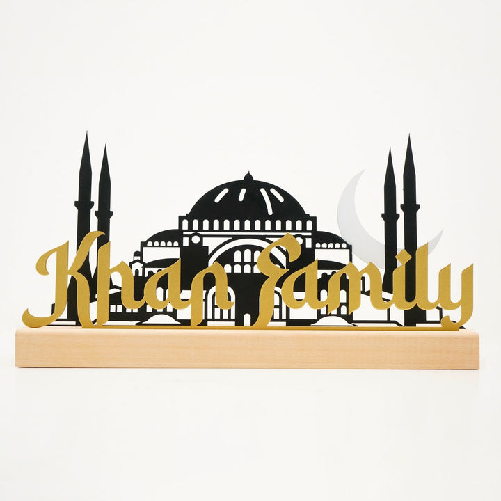 Table en métal islamique Masjid Al Aqsa, Kaaba-Masjid Al-Haram et Masjid An-Nabawi