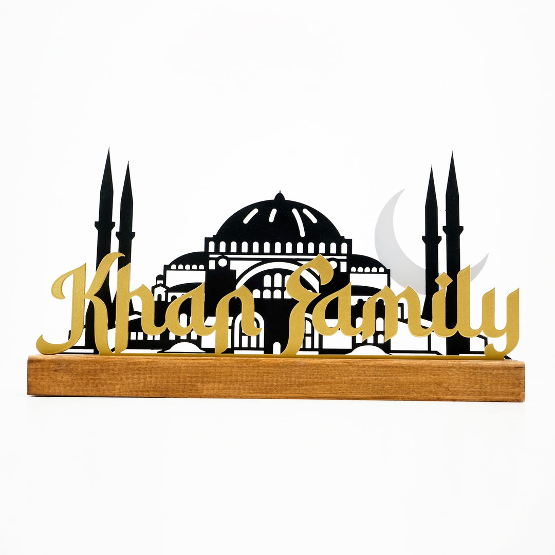 Masjid Al Aqsa, Kaaba-Masjid Al-Haram und Masjid An-Nabawi Islamic Metal Tabletop