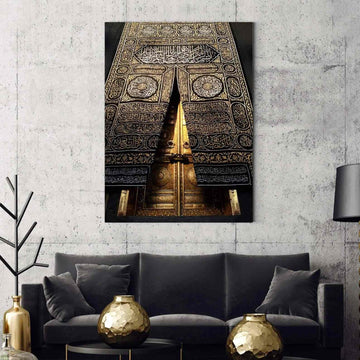Kaaba Gate Canvas Print Islamic Wall Art - Islamic Wall Art Store