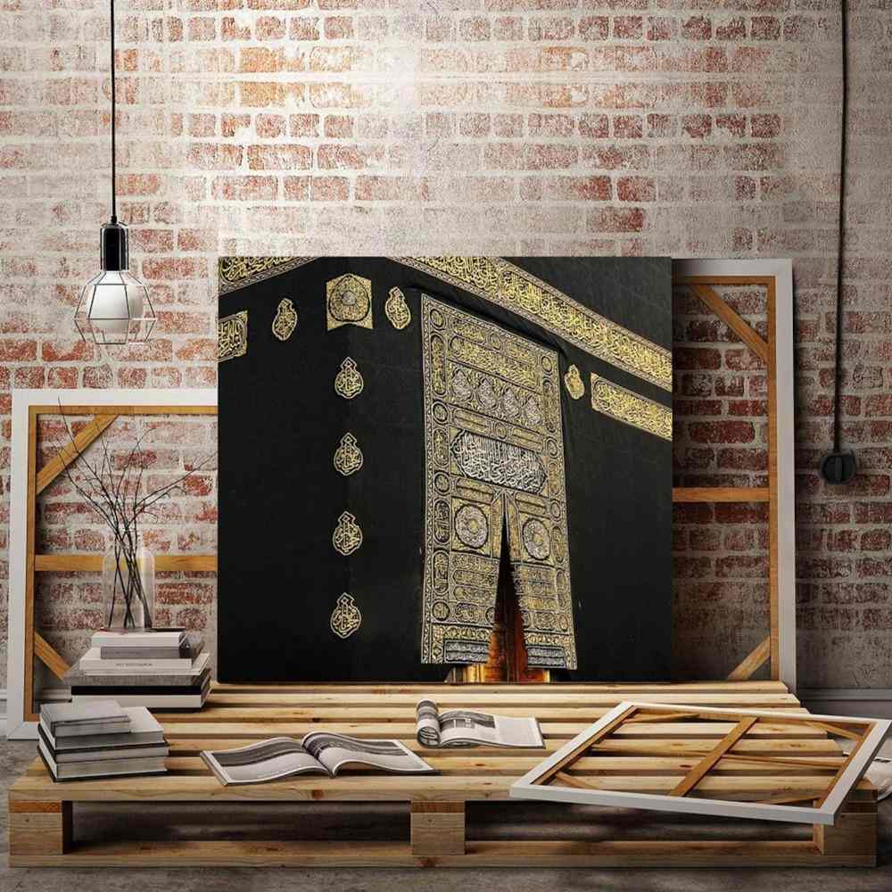 Kaaba Gate V2 Canvas Print Islamic Wall Art - Islamic Wall Art Store
