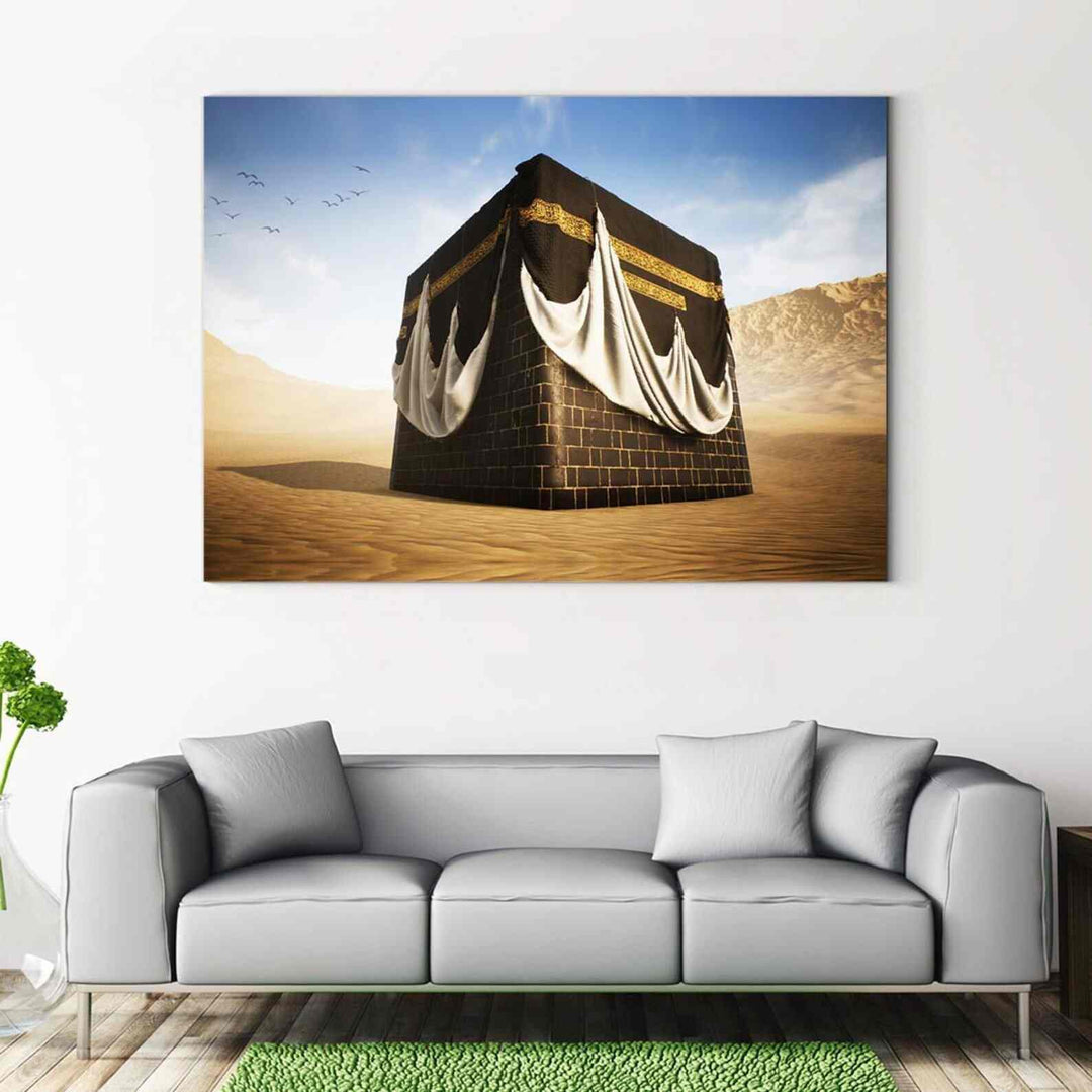 Kaaba v1 Oil Paint Reproduction Canvas Print Islamic Wall Art - Islamic Wall Art Store