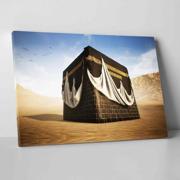 Kaaba v1 Oil Paint Reproduction Canvas Print Islamic Wall Art - Islamic Wall Art Store