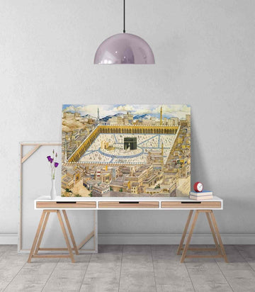 Kaaba v7 Oil Painting Reproduction Canvas Print Islamic Wall Art - Islamic Wall Art Store