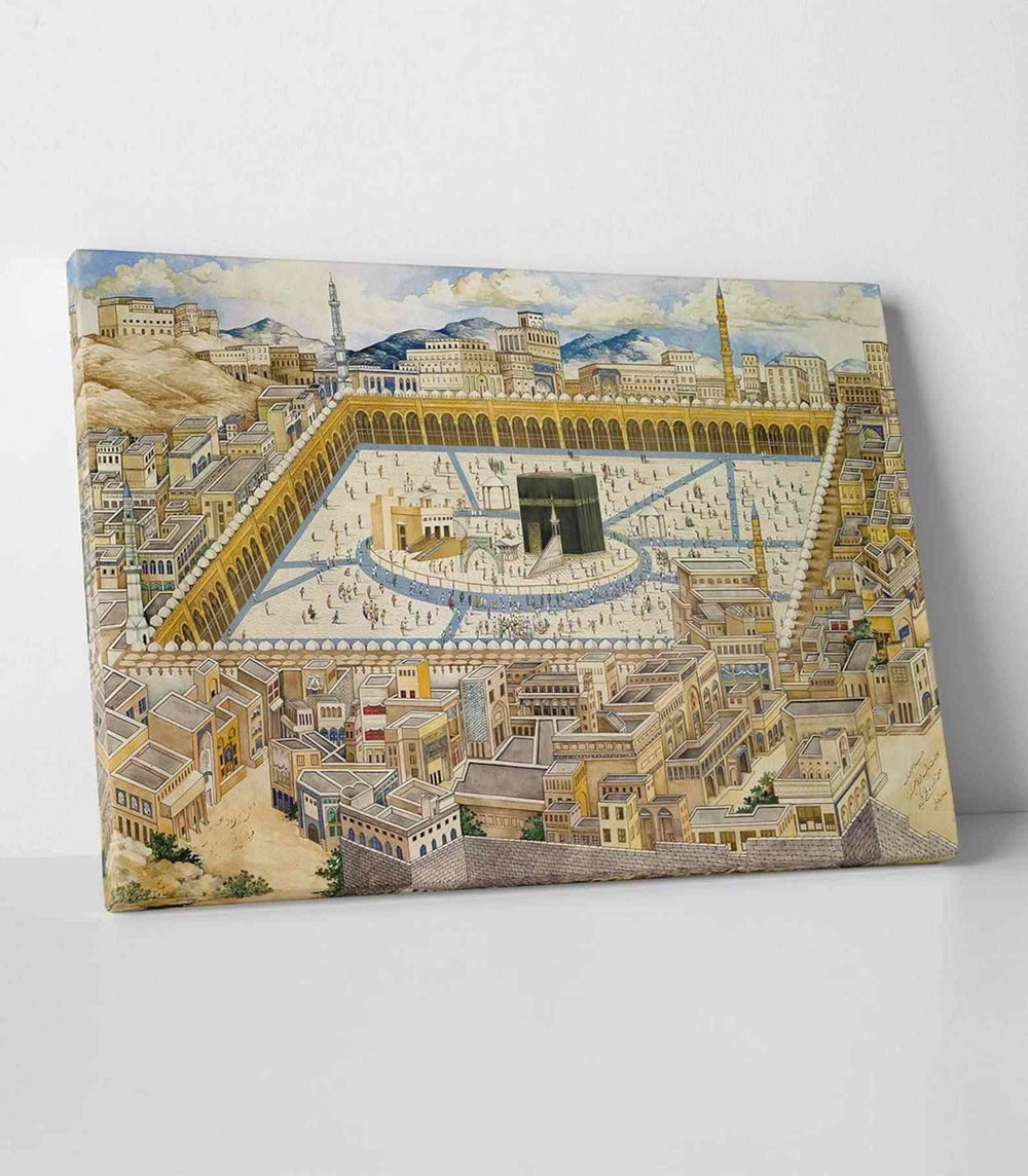 Kaaba v7 Oil Painting Reproduction Canvas Print Islamic Wall Art - Islamic Wall Art Store