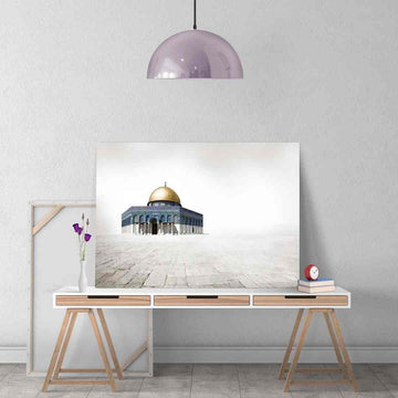 Masjid Al Aqsa Decorative v12 Canvas Print Islamic Wall Art - Islamic Wall Art Store