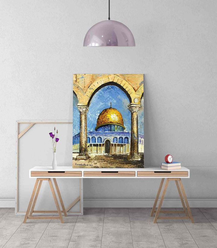 Masjid Al Aqsa Decorative v2 Oil Paint Reproduction Canvas Print Islamic Wall Art - Islamic Wall Art Store