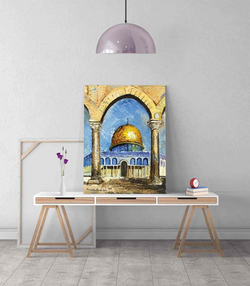 Masjid Al Aqsa Decorative v2 Oil Paint Reproduction Canvas Print Islamic Wall Art - Islamic Wall Art Store