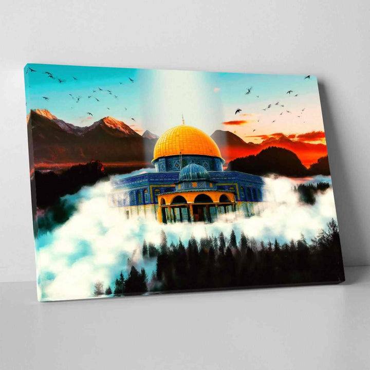 Masjid Al Aqsa Decorative v6 Oil Paint Reproduction Canvas Print Islamic Wall Art - Islamic Wall Art Store
