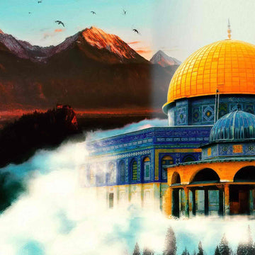 Masjid Al Aqsa Decorative v6 Oil Paint Reproduction Canvas Print Islamic Wall Art - Islamic Wall Art Store