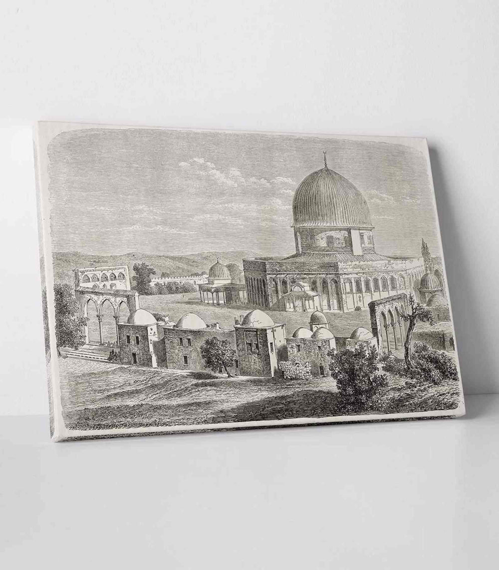 Masjid Al Aqsa v11 Oil Paint Reproduction Canvas Print Islamic Wall Art - Islamic Wall Art Store