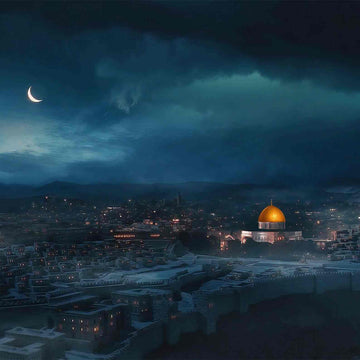Masjid Al Aqsa v7 Oil Paint Reproduction Canvas Print Islamic Wall Art - Islamic Wall Art Store