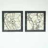 Masjid Al-Haram & Masjid Al-Nabawi Map - Islamic Wall Art Store
