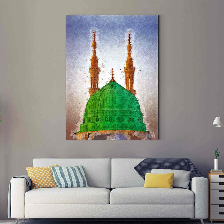 Masjid An Nabawi Decorative Oil Paint Reproduction Canvas Print Islamic Wall Art - Islamic Wall Art Store