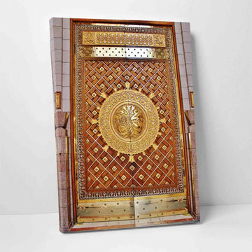 Masjid An Nabawi's Gate Decorative Canvas Print Islamic Wall Art - Islamic Wall Art Store