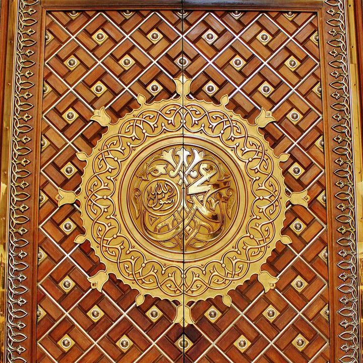 Masjid An Nabawi's Gate Decorative Canvas Print Islamic Wall Art - Islamic Wall Art Store