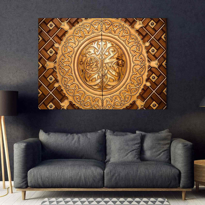 Masjid An Nabawi's Gate v2 Oil Painting Reproduction Canvas Print Islamic Wall Art - Islamic Wall Art Store